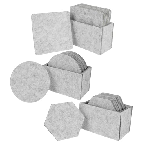 CONGARTENO 3juegos Almohadilla Aislante De Fieltro Posavasos De Fieltro Antideslizante para Bebidas Protector De Mesa para Tazas De Café El Hogar o Oficina para Tazas De Té