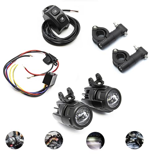 Faros LED homologados moto 40W que evitan sobrecargas con arnés inteligente