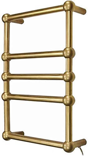 Toallero eléctrico dorado de acero inoxidable 304 con 5 barras para pared de baño Times