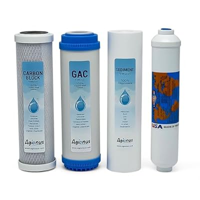 5-Stage Reverse Osmosis Replacement Filter Kit - Complete 5-Stage Filter Set for RO Systems