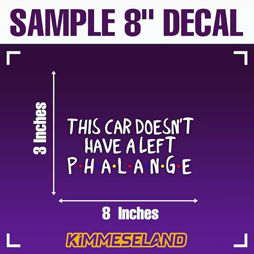 Image of This Car Doesn't Have A Left Phalange Decal Humor Sticker Mirror Decals Car Accessories Affirmations Funny Vinyl Waterproof 8 Inches Bumper Decal Gifts for Mom Friendship Best Friend Coworker