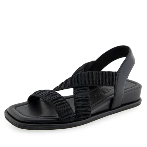 Sandale Plate Aerosoles Femme Bora tissu élastique noir chaussure été légère 41 EU