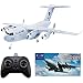 Hankermall RC Avión C-17 Transporte EPP DIY Aviones 2 Canales 2.4Ghz Control Remoto 3-Axis Gyro Avión Juguete RTF