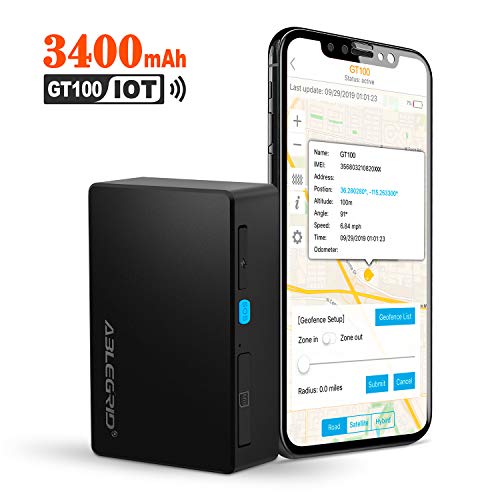 ABLEGRID GPS Tracker for Vehicles, 30-Days 3400mAh Real-time IoT GPS Tracking Device Small