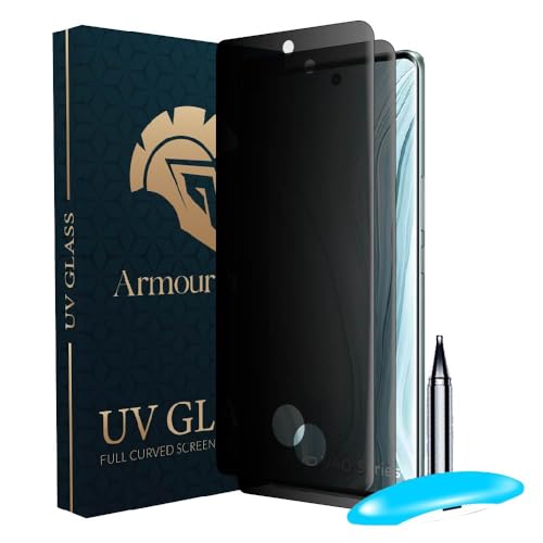 Image of ArmourPro UV Privacy Tempered Glass Screen Protector for Vivo V40 Pro (6.78 Inch, Pack of 2) Edge to Edge Full Screen Coverage | Anti-Spy, Anti-Peeping & 9H Hardness Glass