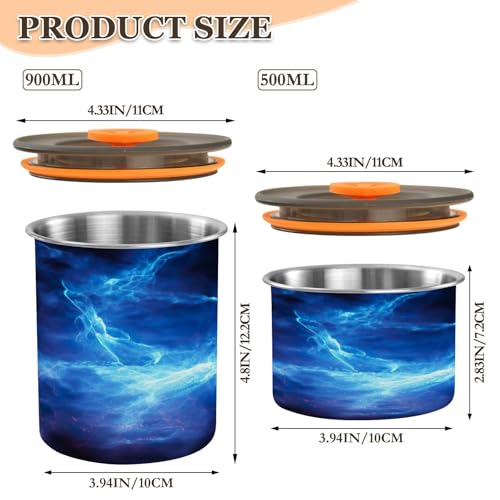 Recipiente hermético para café acero inoxidable 30oz azul miniatura 2