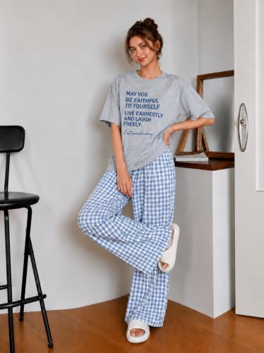 Image of KSHS Womens Korean Night Dress || Full Pyjama Set ||Korean Nightsuit || Women Nightwear ||Round Neck Full Sleeve Nightsuit || Loungewear || Everyday Nightdress Women's Pyjama Sets
