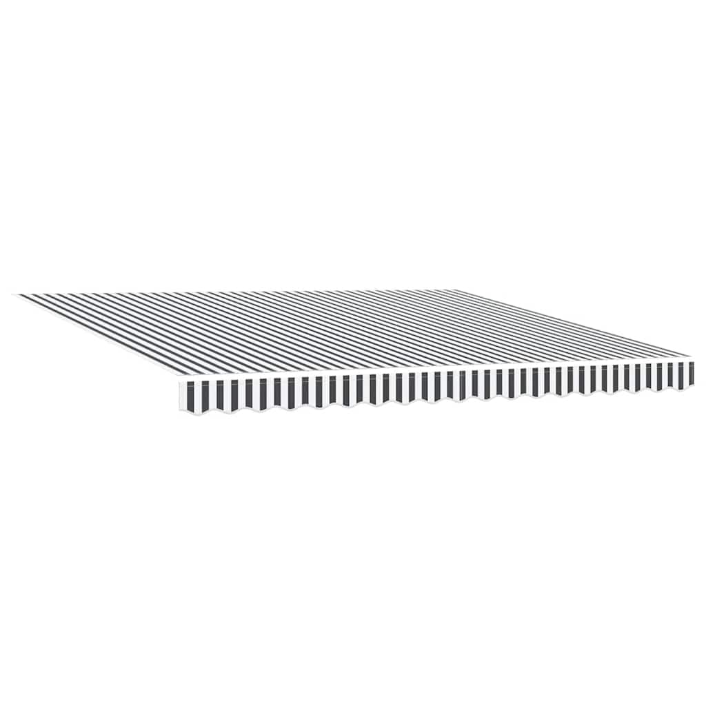 Toldo automático de 400 x 300 cm, con brazo articulado, antracita y blanco, protección solar para terraza y balcón, marco de aluminio estable con manivela y mando a distancia para jardín