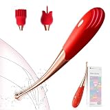 HandsFree Dilfo for Women Today Adult Realistic Silicone Wand Adult Toy G Spotting Bullet Vibaerater for Woman Thrusting Diodes for Her YR38 (RED)