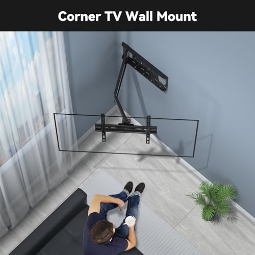 Image of FORGING MOUNT Long Arm Corner TV Wall Mount for 26-60 Inch TVs