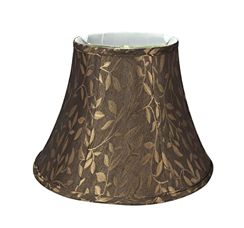 Aspen Creative 30224 Transitional Bell Shaped Construction Brown, 13" Wide (7" X 13" X 9 1/2") Spider Lamp Shade #TOP1