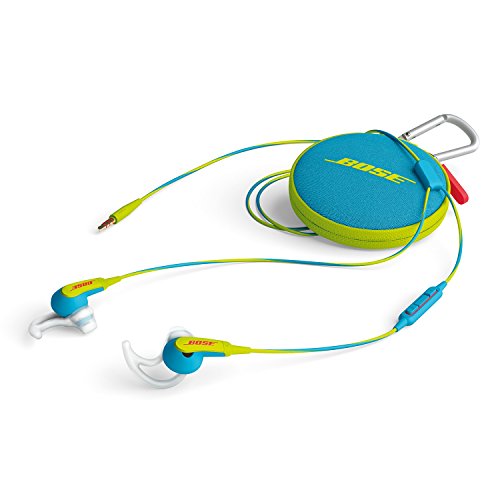 Image of Bose SoundSport in-Ear Headphones for Apple Devices - Neon Blue, Sweat-Resistant, Inline Mic /Remote (Renewed)