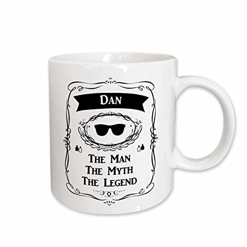 3dRose Dan - Man Myth Legend - personal name personalized gift 11oz Mug