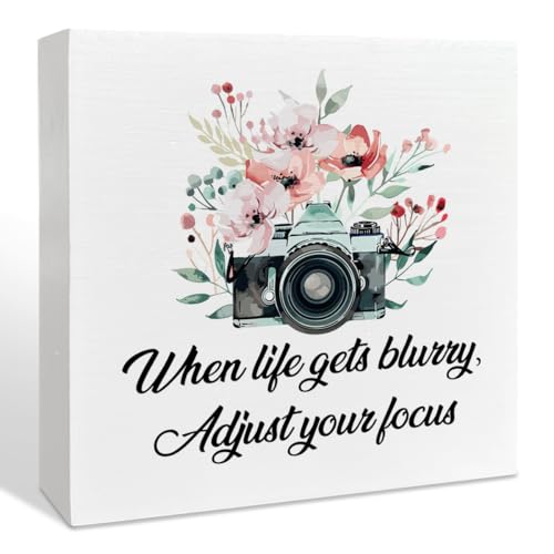 Photographer Gifts for Women Men, When Life Gets Blurry Adjust