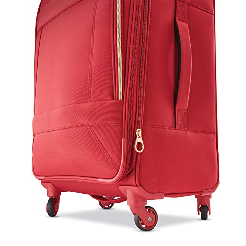 American Tourister Belle Voyage Softside Luggage With Spinner Wheels, Red, Checked-Large 28-Inch #TOP3