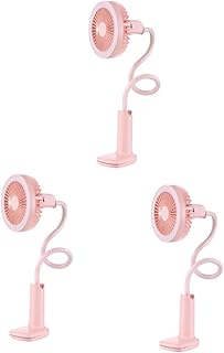 NOLITOY Small Desk Fan 3pcs 360 Small Box Fan Rechargeable Fan Handheld Pink Desk Mini Fan Desktop Fan Small Fan Mini USB Hand Held Fan