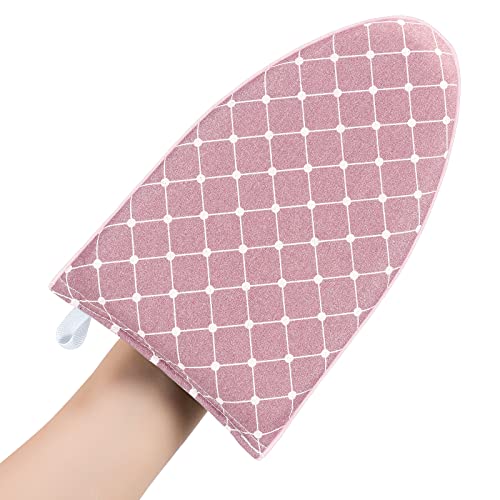 CINPIUK Garment Steamer Ironing Gloves Anti Steam Glove Heat Resistant Garment Steamer Mitt, Garment Steam Accessories for Clothes,Pink