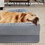 WNPETHOME Dog Bed for Large Dogs, Washable Bolster Sofa With Waterproof Lining & Non-Skid Bottom, Orthopedic Egg Foam Couch for Pet Sleeping - Image 2