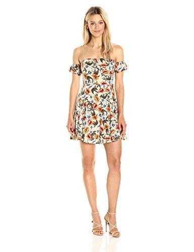 Lucca Couturewomens Floral Print Off Shoulder Knit Dress Dress