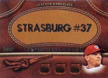 2011 Topps Manufactured Glove Leather Nameplates #MGL-SS Stephen Strasburg Washington Nationals Baseball Card NM-MT