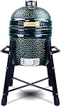 London Sunshine Ceramic Kamado Charcoal BBQ Grill Junior Series - 15 Inch Ceramic with Stand - Green