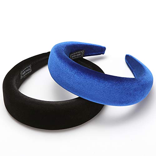 Folora 2 stks Gewatteerde Fluwelen Hoofdbanden Mode Dik Fluwelen Jaren 90 Haaraccessoires Brede Hoofdband voor Dames en… - Image 4
