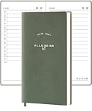 CAGIE To Do List Notebook 192 Pages Soft Leather Pocket To Do List Notepad Checklist for Daily Plans