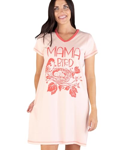 Image of Lazy One Women's Novelty Nightshirt - Funny Cotton Nightgown, Cute V-neck Sleep Shirts, Women's Sleepwear