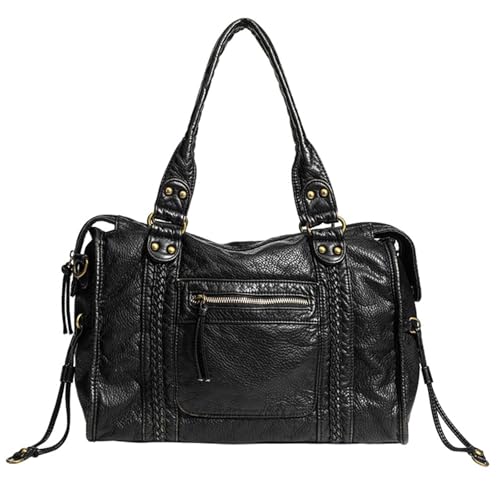 Sac a main femme vintage de style hobo en cuir PU de haute qualite