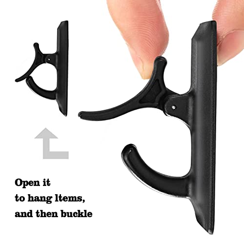 Gezidea Wall Hooks,Adhesive Hooks,Screw-In Hooks,Utility Hooks For Hanging Clothes And String Lights And Wire,Wind Chimes,Black, 12 Packs #TOP3
