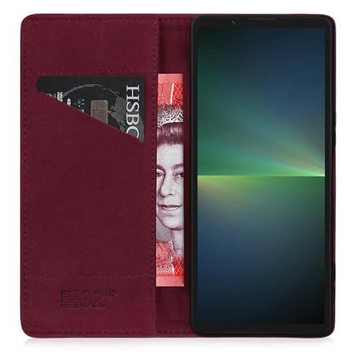 32nd Classic Series 2.0, Real Leather Book Wallet Flip Case Cover For Sony Xperia 5 V (2023), With RFID Blocking Card Slot - Image 2