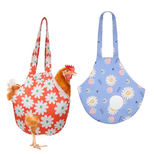 2 Pack Chicken Carrier Bag Saddle Canvas Chicken Holder Sling Catching Hand Bag for Hen Rooster Poultry Poultry Transport Travel
