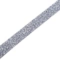 Crystal Rhinestone, 1 Yard 3cm Width Sparkling Back Glue Crystal Rhinestone Decorative Banding Belt Bridal Sash Rhinestone Applique, Fashion Clear Rhinestone for Wedding Cake Decoration (Silver)