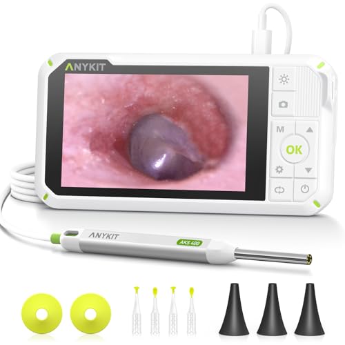 Anykit Digital Otoscope - Gyro 4 inch Screen, 3.9mm Ear Cam