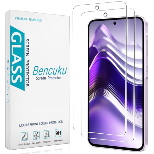 Bencuku (2 Pack) Designed for Samsung Galaxy A37 Tempered Glass Screen Protector, 9H Hardness, Anti Scratch, Bubble Free