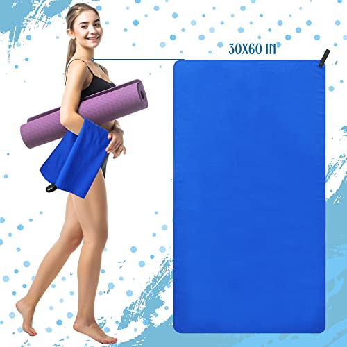 Mixweer Microfiber Travel Towel 30 X 60 Inch Microfiber Beach Towel Bulk Quick Dry Towel Absorbent Gym Towel Workout Sweat Towel For Camping Backpacking Hiking Sports Yoga Bath(Stylish Colors, 6 Pcs) #TOP1