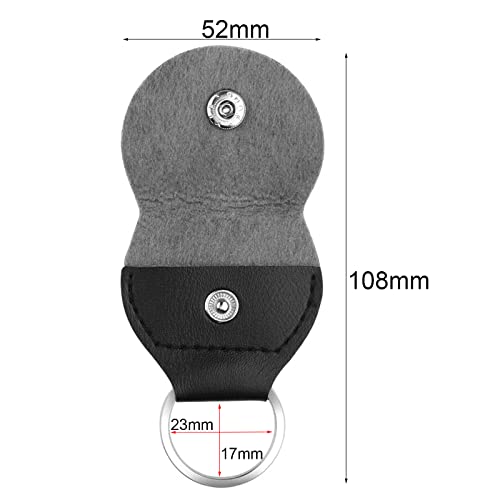 IKadiya Porte-médiators pour Guitare, Sacoche en Cuir pour Plectres Guitare(Noir) - Les Beatles, Paul McCartney, John Lennon, RIngo Starr, George Harrison IKadiya Porte-médiators pour Guitare, Sacoche en Cuir pour Plectres Guitare(Noir) – Image 3