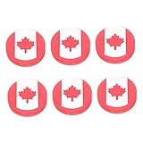 Outanaya Silicone Tennis Racket Dampener Canada Flag Design 6 Pack Tennis Racket Vibration Absorbers Dampeners for Tennis Elbow Relief