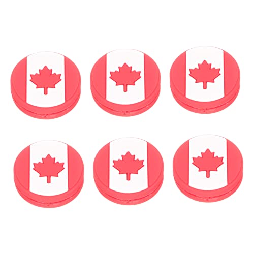 Silicone Tennis Racket Dampener Canada Flag Design 6 Pack Tennis Racket Vibration Absorbers Dampeners for Elbow Relief