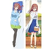 Znosng The Quintessential Quintuplets Nakano Miku Case Hugging Pillow Cover Stuffed Dakimakura Double-Sided Print Body Pillowcase 59x20 in (Nakano Miku 25)