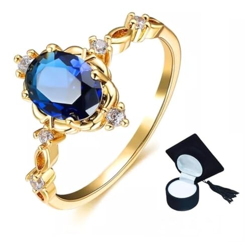 Anel De Formatura Pedagogia Azul Safira Banhado Ouro 18k (21)