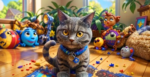 Tableau personnalisé chien chat cadre toile art numérique 4K - 4