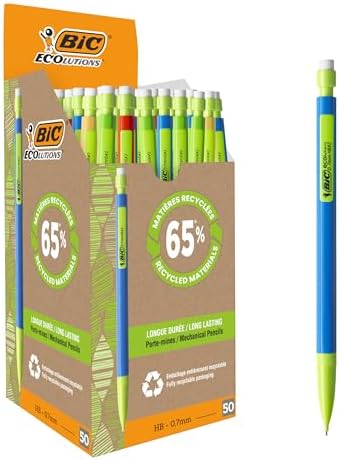 Set 5 Portamine BIC Matic 0.7mm HB - Corpo Pastello Con Clip Traslucido