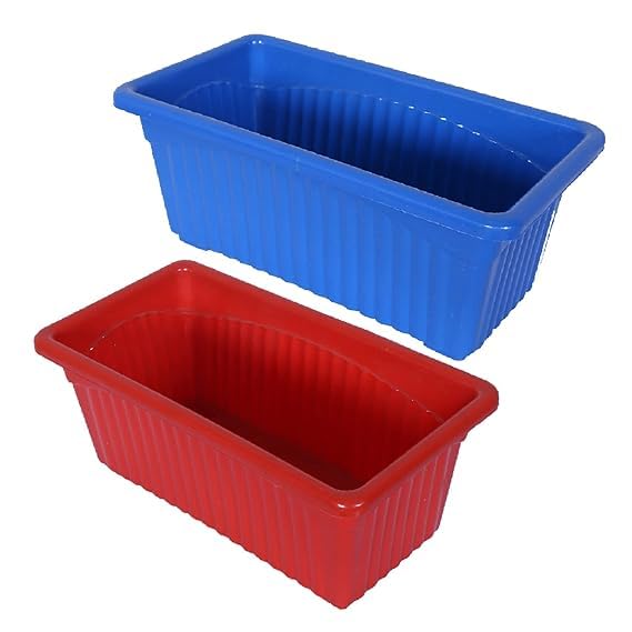 Rectangular Jupiter Plastic Window Pot|Flower Planter for Home & Balcony,Garden 14 Inches Pack of 2 (Blue & Red) (B0DC4MLHLR) Amazon Price History, Amazon Price Tracker