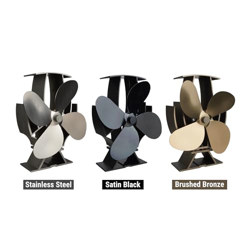 Forest Master – SuperFast halbbeheizter Ofenventilator – wärmebetriebener, effizienter Kaminventilator für Holzöfen und Holzöfen (schwarz)