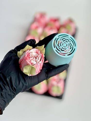 Juego de 3 boquillas rusas №3, tulipán para manga pastelera, XXL 5 cm de diámetro