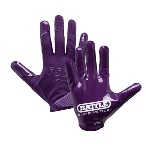 Battle Sports Adult Doom Speed Receiver Football Glove - Purple - Small