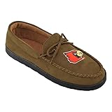 College Edition NCAA (Team) Premium Men’s Moccasin Shoes – Comfortable Flannel Lining Indoor and...