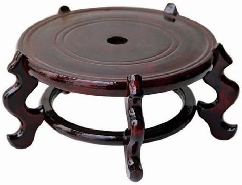 Beautiful Hand Craft Rosewood Oriental Vase Stand 9"