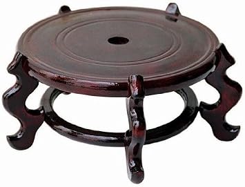 Beautiful Hand Craft Rosewood Oriental Vase Stand 7.5"